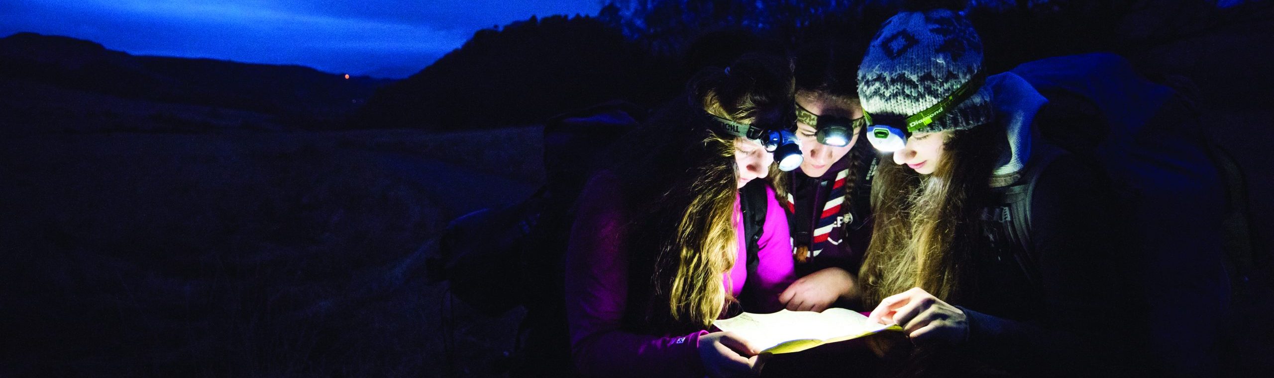 Scouts Walking in the Dark